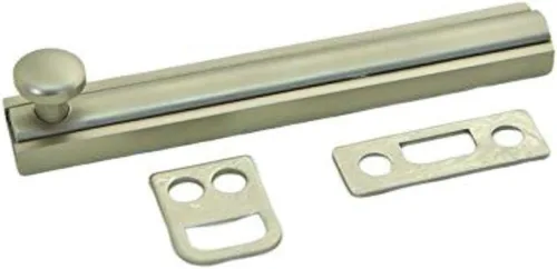 Vista 25 de QCAA Perno de superficie de latón macizo, 2", latón pulido, paquete de 1, fabricado en Taiwán