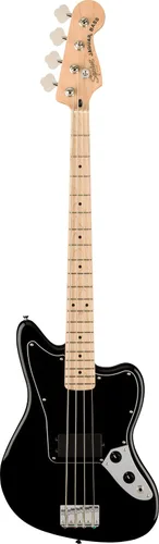 Vista 2 de Fender Squier Affinity Jaguar Bass H - Paquete negro con estuche, afinador, correa y DVD instructivo Austin Bazaar