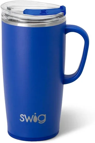 Vista 8 de Swig Life - Taza de viaje de 18 onzas, vaso con aislamiento con asa y tapa, apto para portavasos, apto para lavavajillas, de acero inoxidable, taza