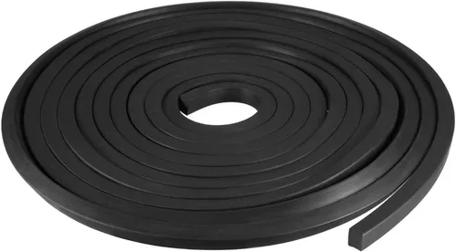 Vista 8 de uxcell Tira de sello de goma rectangular maciza, 0.197 in de ancho, 0.118 in de grosor, 3.3 ft de largo, color negro