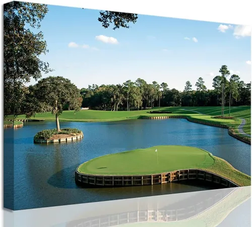 Vista 42 de chenchenArt Augusta - Arte de pared para campo de golf nacional Augusta, campo de golf de 12 hoyos, arte de pared para sala de estar, dormitorio