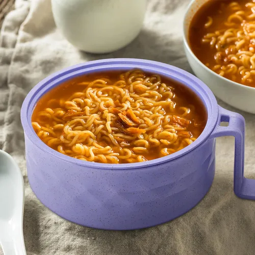 Vista 4 de 4 Juegos de Cocedor de Ramen para Microondas de 33 oz, Juego de Tazones de Ramen Rápido, Cocedor de Fideos para Microondas con Asa, Tazón de Fideos