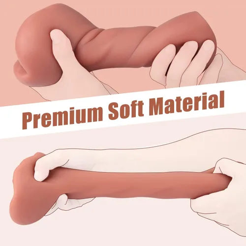 Vista 4 de Masturbadores masculinos con vagina de bolsillo de textura 3D realista y ano apretado, muñeca sexual, juguete adulto, juego anal y de felación