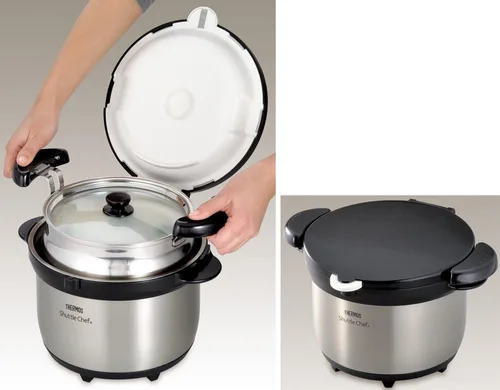 Vista 3 de Thermos KBG-3000 CS - Cocina aislada al vacío, Shuttle Chef, 7.1 gal (3.0 L) (3 a 5 personas) de acero inoxidable transparente
