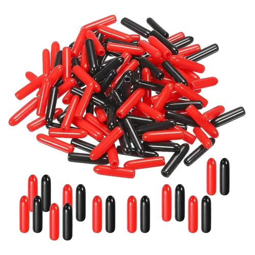 Vista 61 de MECCANIXITY 50 unids tapas de goma Surtido de 0.079 in PVC vinilo tornillo rosca protector para tornillo tornillo negro rojo