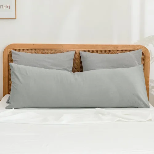 Vista 42 de BESTOUCH 100% Algodón Lavado Funda de Almohada para Cabello y Piel, Sensación de Lino, Suave, Cómoda, Transpirable, Juego de 2 Fundas de Almohada