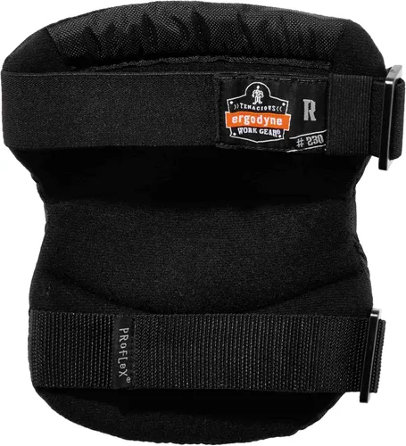 Vista 7 de Ergodyne Rodilleras ProFlex 230 Soft Cap, Cierre de Hebilla, Negro