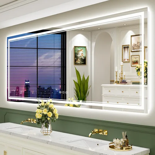 Vista 77 de 24x32 LED Bathroom Mirror, Backlit & Front Lit Lighted Mirror Retroiluminado+luz frontal