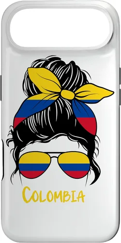 Vista 27 de Colombian Girl Bandana Glasses Flag Colors Latina Pride Case for iPhone 17