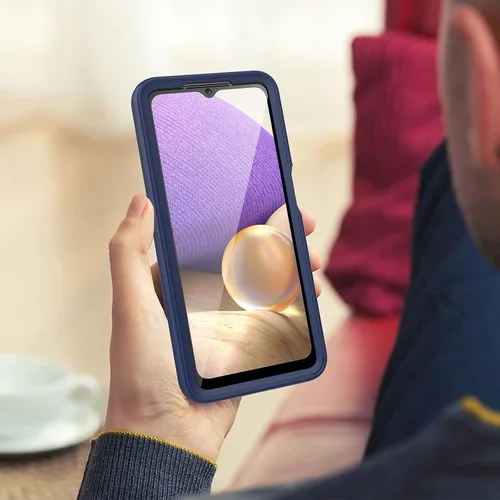 Vista 8 de Funda para Samsung Galaxy A32 5G con protector de pantalla integrado, protección de cuerpo completo a prueba de golpes
