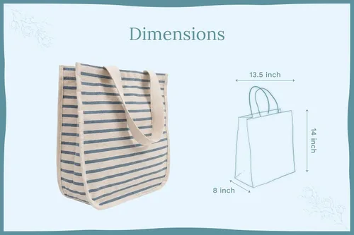 Vista 5 de Best Canvas Grocery Shopping Bags - Cloth Grocery Tote Bags - Reusable Cotton Grocery Tote Bags with Bottle Sleeves