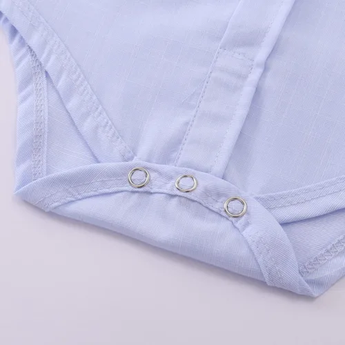 Vista 7 de Conjunto de ropa de tirantes para bebé niño con corbatín, 4 piezas, trajes de manga corta para caballeros