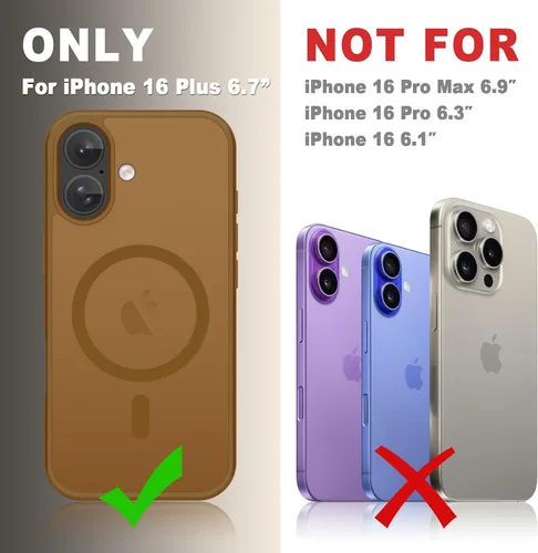 Vista 314 de Funda para Google Pixel 10 Pro XL, cubierta magnética mate, color negro Fit for MagSafe, Screen Protector included, Shockproof Military Grade