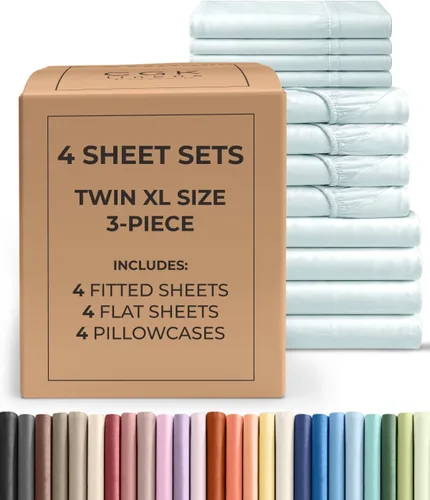 Vista 95 de Pack of 2, Twin Size 3 Piece Sheet Set - Breathable & Cooling - White