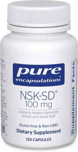 Vista 8 de Pure Encapsulations NSK-SD - 100 mg de Nattokinase - para la circulación sanguínea normal - Apoya la actividad fibrinolítica* - Sin gluten y sin OMG