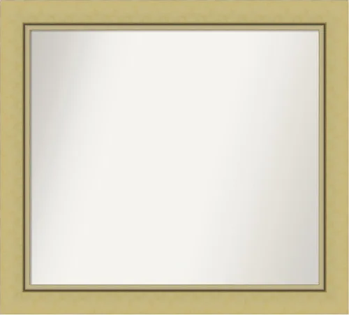 Vista 115 de Amanti Art Landon Gold Espejo de baño, espejo de pared o espejo de tocador de baño sobre el fregadero (26.25 x 26.25 pulgadas) Espejo no biselado