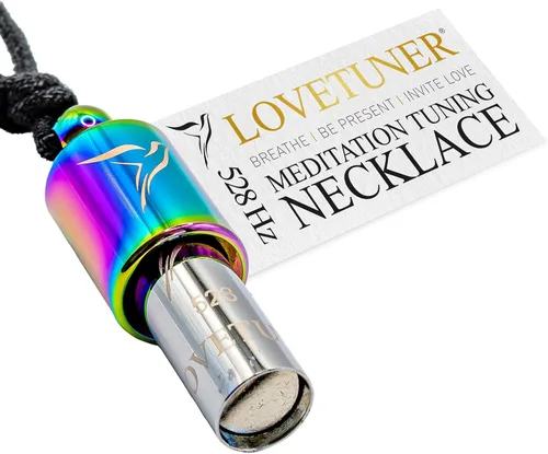 Vista 10 de LOVETUNER Collar de respiración de 528Hz para alivio del estrés, atención plena y meditación Silbato de sanación sonora para ansiedad, enfoque