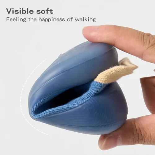 Vista 5 de Bearbay Zapatos de calcetín antideslizantes con suela de goma para bebé, zapatos deportivos unisex para recién nacidos, niños y niñas
