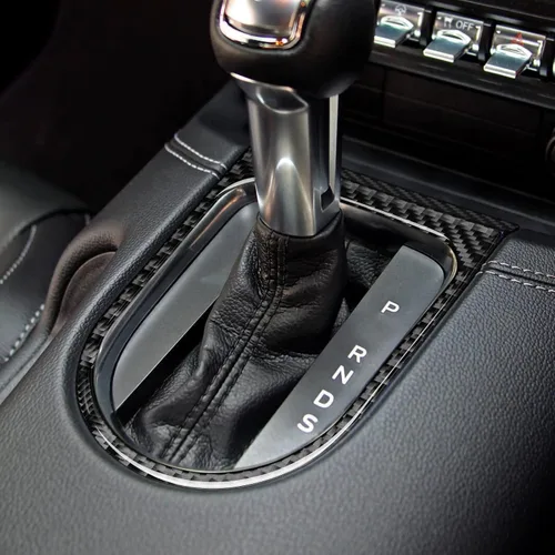 Vista 6 de Adhesivo de vinilo de fibra de carbono para panel de marco de engranajes para Ford Mustang 2015, 2016, 2017, 2018, 2019, 2020, 2021, 2022, 2023
