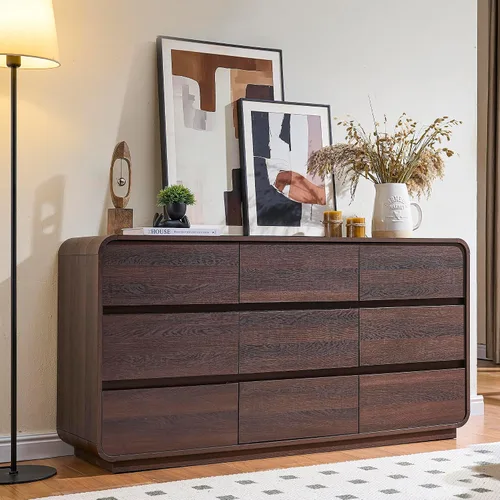 Vista 13 de Standifurno Cómoda de 29.5'' de Ancho para Clóset, Cajones Negros con Diseño Curvo, Cajonera con 5 Cajones, Cajón Vertical con Amplio