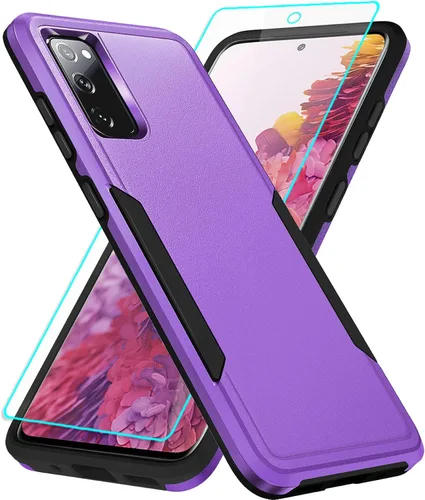 Vista 8 de Funda para Galaxy S20 FE 5G con protección de pantalla: resistente funda protectora a prueba de golpes y arañazos para Samsung Galaxy S20 FE 5G-Negro