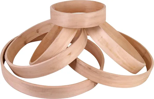 Vista 5 de Aros de Tambor Chamánicos Nativos Marcos de Madera de Cedro (10 pulgadas)