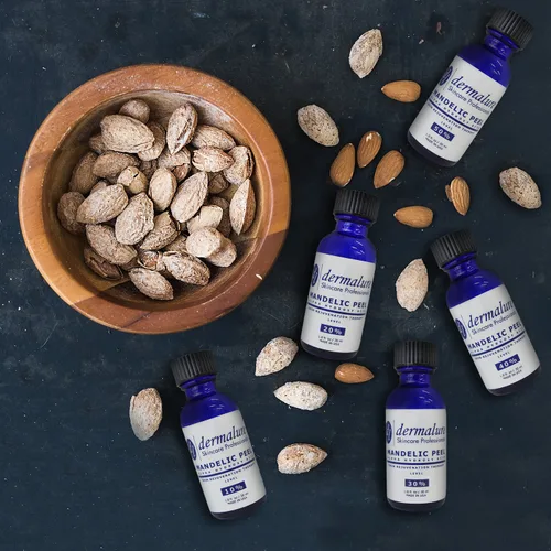 Vista 5 de Ácido mandélico 30% AHA Alpha Hydroxi Peel fuerza médica utilizada para rosácea, acné quístico, puntos negros, poros, puntos blancos