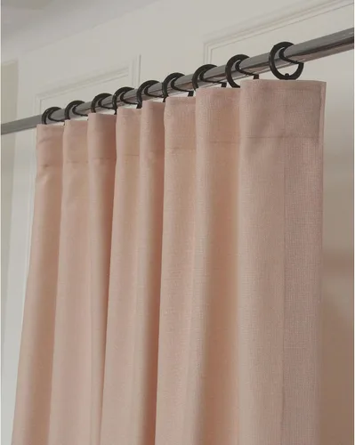 Vista 21 de Cortinas de lino sintético, 2 paneles de 50 pulgadas de ancho (tamaño personalizado, para pedidos personalizados), 17 opciones