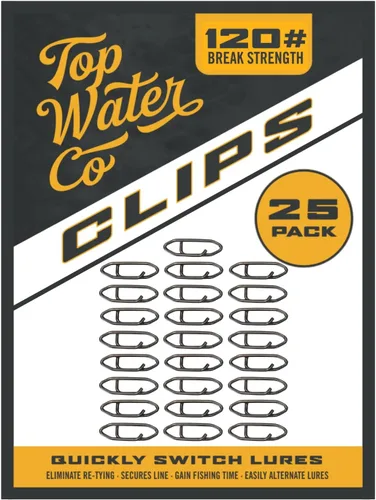 Vista 9 de Clips de pesca de velocidad de Top Water Co. - Acero inoxidable duradero, conector de señuelo rápido (varios tamaños) sizes, break strengths, pack