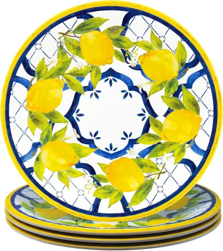 Vista 2 de Le Cadeaux Juego de vajilla de melamina de lujo de 12 piezas, servicio para 4 personas (Palermo)