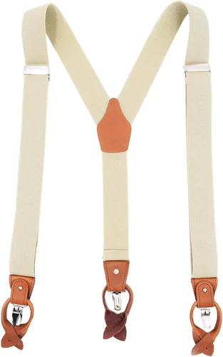 Vista 32 de MENDENG Tirantes de gancho giratorio de bronce vintage con 4 tirantes ajustables para hombre