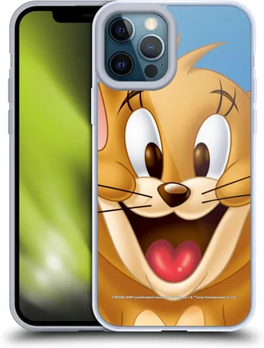 Vista 87 de Head Case Designs Funda de gel de cara completa con licencia oficial de Tom y Jerry Jerry [protección de grado militar] compatible con Apple iPhone