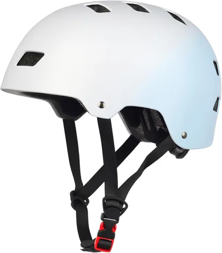 Vista 15 de Casco para bicicleta y patineta, ajustable y multideporte para patines y scooter, 3 tallas para adultos, jóvenes, niños y bebés