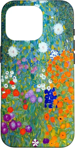 Vista 20 de Funda para iPhone 16 Gustav Klimt Flower Garden