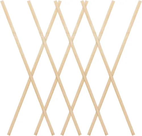 Vista 3 de Palitos de madera de 15.7 pulgadas para manualidades, palos de bambú natural extra largos que se pueden curvar, palos de bambú natural fuertes, 100