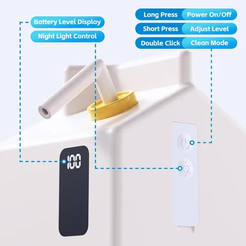 Vista 5 de Dispensador automático de jabón espumoso sin contacto, dispensador inteligente de jabón para platos de manos recargable por USB para fregadero