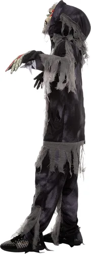 Vista 5 de Spooktacular Creations Disfraz de zombi negro de terror para fiesta de disfraces de Halloween festivales disfraces de fiesta temática