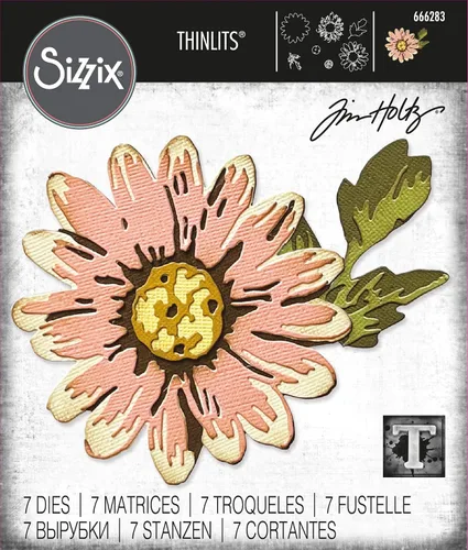 Vista 3 de Sizzix Juego de troqueles Thinlits 7PK Blossom de Tim Holtz, 666283