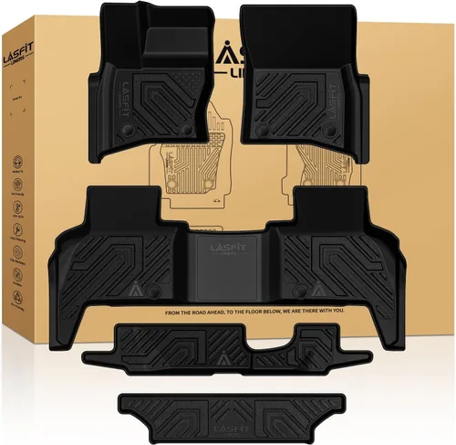 Vista 14 de LASFIT - Tapete de carga 3D para maletero de Volkswagen VW2018-2024 (ajuste 5 asientos), protección para todo tipo de clima, tapete de TPE de alta