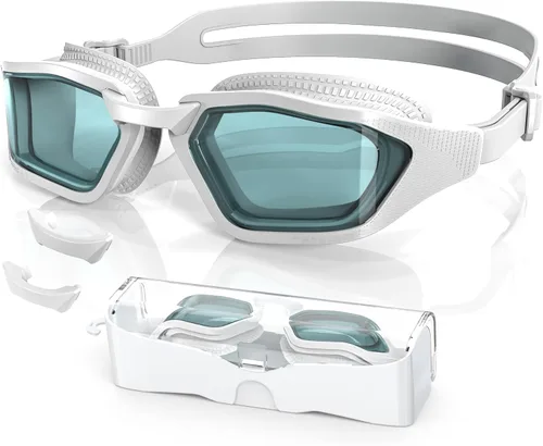 Vista 15 de Greatever Sleek Swim Goggles Unisex-Adult, UV400 Protection Swimming Goggles, HD Wide View Goggles, Anti Fog No Leakage