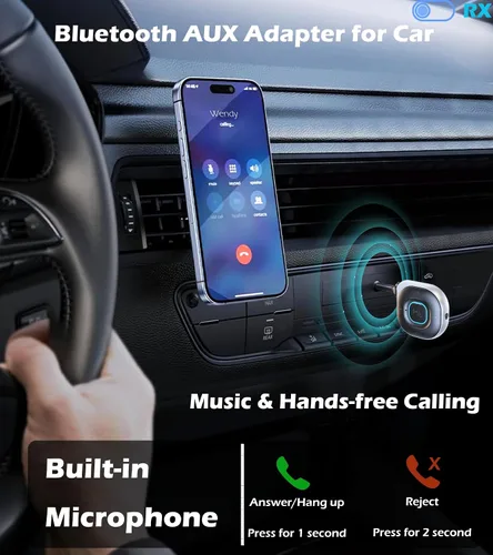 Vista 4 de KAIY Airplane - Adaptador Bluetooth para auriculares AirPods Bluetooth Transmitter for TV, 3.5mm Bluetooth Audio Adapter for Car Hands-Free