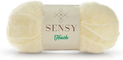 Vista 19 de Sensy Touch - Ovillo de lana, 3.5 onzas, 268 yardas, calibre 3 claro (blanco)