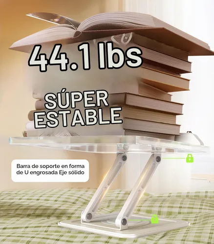 Vista 6 de LOXP - Soporte ergonómico para libros para lectura, soporte giratorio de 360° con clip de página Adjustable height angle, Hands-free, anti-slip