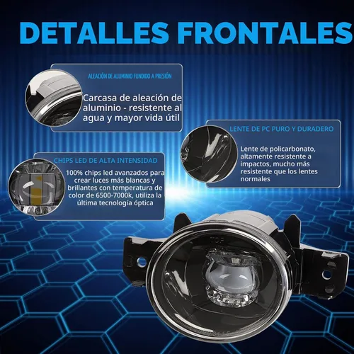Vista 4 de Luces antiniebla LED de repuesto para Nissan Sentra 2004-2019, Altima Sedán 2007-2018, Versa, 2007-2019 Versa, 2007-2014 Maxima, 2008-2010 montaje