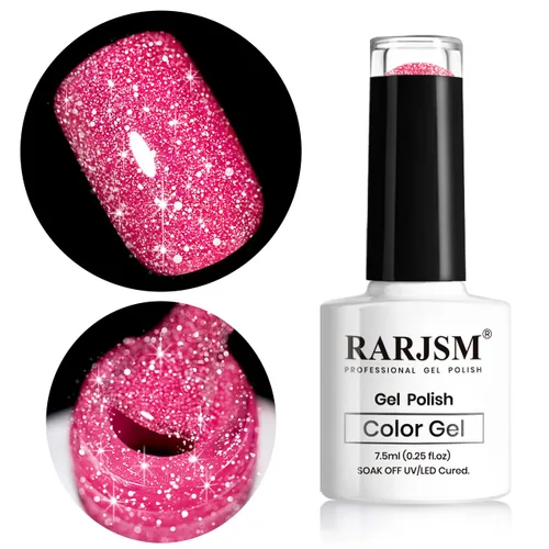 Vista 11 de RARJSM - Esmalte de uñas de gel con purpurina, de color verde oliva, brillante y brillante, para manicura DIY y salón de uñas, requiere secado