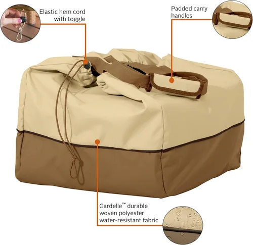 Vista 11 de Classic Accessories Veranda - Cubierta rectangular resistente al agua para parrilla de mesa de 20 pulgadas