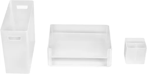 Vista 2 de Sorbus Juego de organizador de escritorio para suministros de oficina y accesorios para el hogar, caja de organización de archivos de papel, bandeja