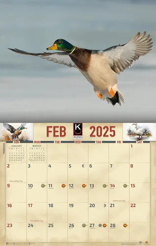 Vista 5 de The KING Company - Calendario de pared de aves acuáticas 2024, tamaño XL, 14 x 22 pulgadas, calendario de gansos de pato por The KING