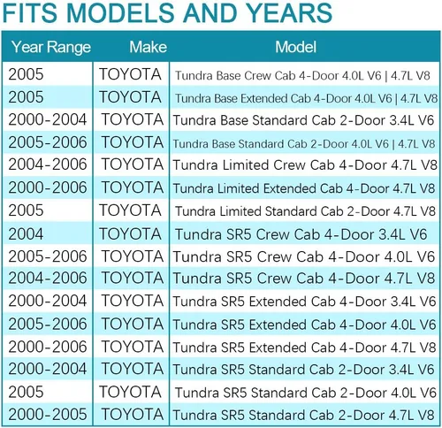 Vista 5 de IRONTEK Manija de puerta trasera con cerradura para Toyota Tundra 2000-2006, manija de puerta trasera exterior lisa para Toyota Tundra Pickup