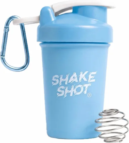 Vista 10 de Negro - Botella mezcladora mini de 4 oz para preentrenamiento, creatina, suplementos de cucharada pequeña (no para proteínas) con clip y bola